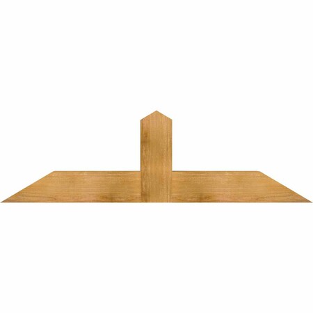 Ekena Millwork Portland Rough Sawn Timber Gable Bracket, Western Red Cedar, 60"W x 17"H x 6"D x 6"F, 7/12 Pitch GBW060X17X0606POR00RWR